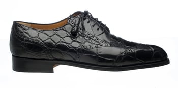 Ferrini Black Genuine Alligator Belly Dress Shoes F3673BL