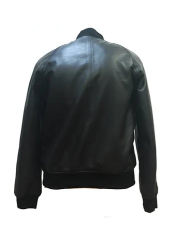 G-Gator 1060 Black Genuine Leather Quilted Front Baseball Varsity Jacket