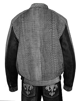 G-Gator Genuine Python Snake Skin / Leather Motorcycle Jacket 2400