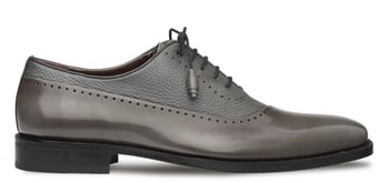Mezlan Postdam Grey Calfskin & Deerskin Bal Oxford Shoes 16409.