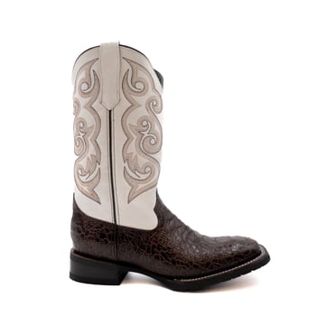 Ferrini "Kai" Chocolate Sea Turtle Print Square Toe Cowboy Boots 42593-09