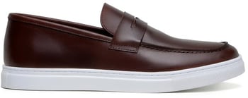 Belvedere Elliot Brown Nappa Leather Penny Loafer hand-stitched sole