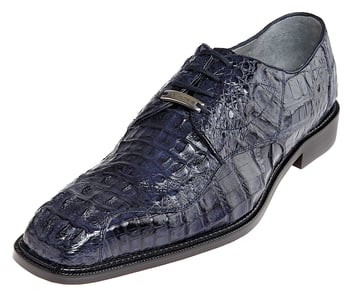 Belvedere "Chapo" Navy All-Over Genuine Hornback Crocodile Shoes 1465.