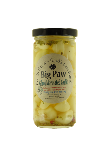 Gilroy Marinated Garlic - 8 oz Big Paw Olive