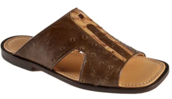 Mauri " Mermaid " 1483/7 Brown Genuine Ostrich Sandals.