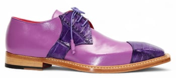 Fennix Italy Landon 2 Purple Lavender Genuine Alligator Derby Shoes