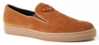 Mauri 8558 Cognac Genuine Velvet Loafer Sneakers.