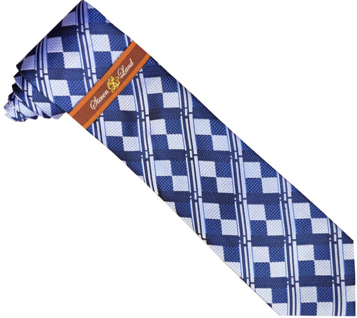Steven Land Collection SL115 Midnight Navy/Royal Blue/White Diagonal ...