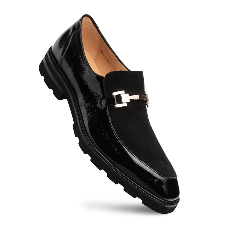 Mezlan Navy Genuine Calfskin Leather Penny Loafer E20243 display picture 1