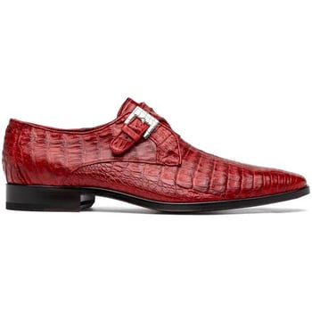 Marco Di Milano "Rovigo" Red Genuine Caiman Crocodile Dress Shoes