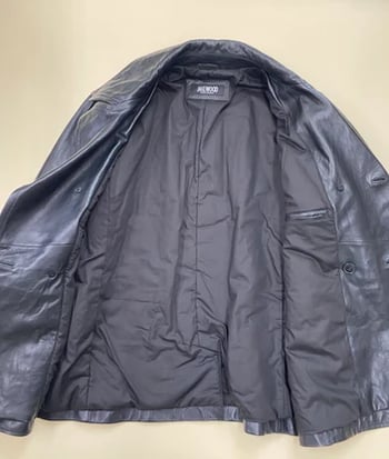 G-Gator #2095 Genuine Lambskin Leather Double Breasted Peacoat