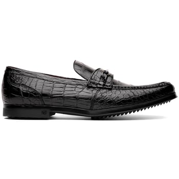 Marco Di Milano Hugo Black Genuine Alligator Men's Loafer