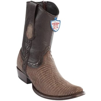 Wild West Sanded Brown Genuine Teju Lizard Dubai Toe Cowboy Boots 279B0735