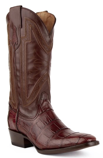 Ferrini "Stallion" Chocolate Genuine Belly Alligator French Toe Cowboy Boots 10741-09