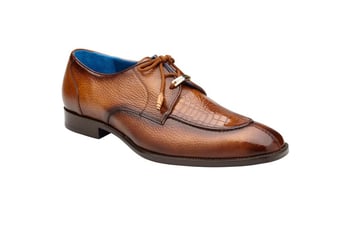 Belvedere "Primo" Ant. Almond Moc-Toe Genuine Ostrich Leg and Quilted Leather Dress Shoes R83.