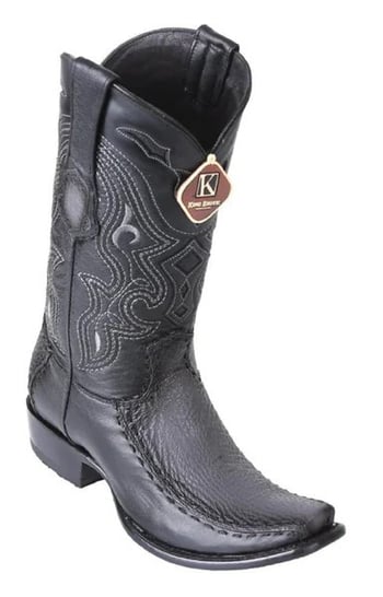 King Exotic Faded Gray Genuine Sharkskin Dubai Square Toe Cowboy Boots 479F0938