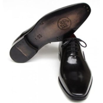 Paul Parkman 019 Black Italian Calfskin Plain-Toe Oxford Shoes