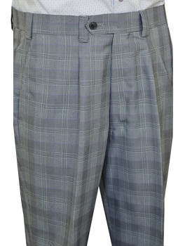 パンツ Steve harvey rayon blend plaid siacks Steve Harvey Grey / Purple / Black / White Plaid Rayon Blend