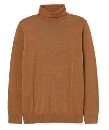 Pronti Camel Turtleneck Sweater Shirt K6418