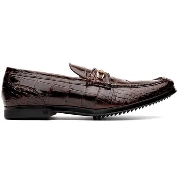 Marco Di Milano "Hugo" Brown Genuine Alligator Loafer