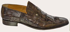 Mauri "M774" Brown Genuine Crocodile Loafer Shoes