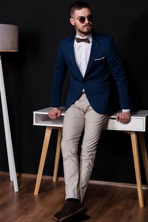 a man wearing formal Spring clothes