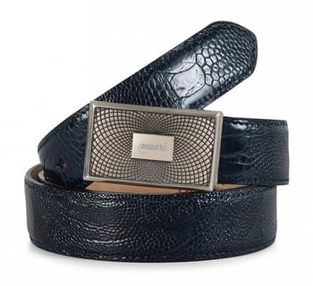 Mauri Black Genuine Ostrich Leg Belt.