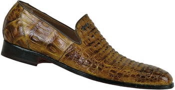 Mauri  "Giglio" 1001 Mustard Hornback / Genuine Crocodile Shoes