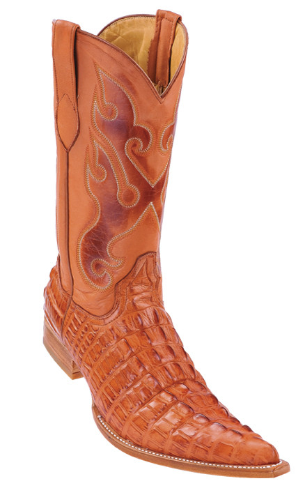 Los Altos Cognac All-Over Aligator Print 6X Toe Cowboy Boots  display picture 3