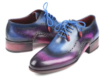 Paul Parkman 726 Blue / Purple Oxfords Shoes.