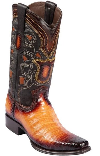 Los Altos Buttercup Genuine Caiman Belly European Square Toe Cowboy Boots 768201