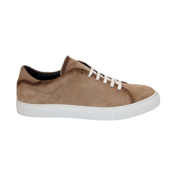 Duca Di Matiste "Cremona" Beige Genuine Italian Suede Leather Sneakers.