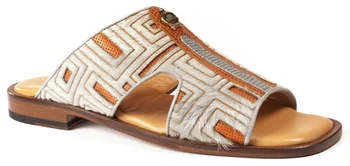 Mauri " Mermaid " 1483/7 Brown Genuine Ostrich Sandals.