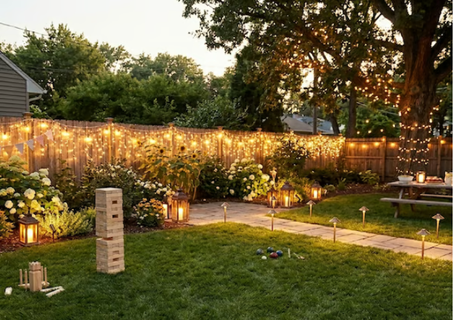 How to Light Your Backyard for Summer Lawn Games 