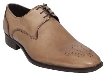 Duca Di Matiste 1550 Taupe Calfskin Leather Oxford Shoes