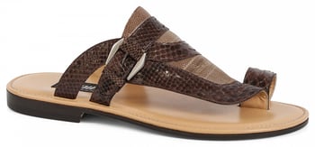 Mauri "1873" Sport Rust Genuine Python / Beige-Brown Arco Sandals.