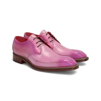 Fennix Italy Tyler Pink Genuine Alligator Leather Derby Shoes