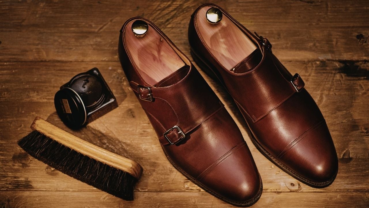 Maintenance tools for monk strap shoes