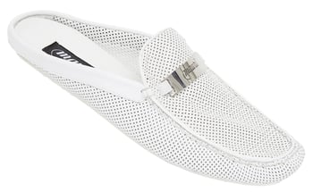 Mauri "3160" White Genuine Nappa Perforated Dress Casual Shoes