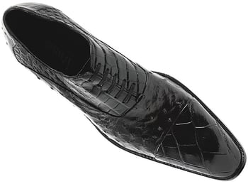 Mauri  "Leisurely" 4059/1 Black Genuine Alligator / Ostrich Shoes