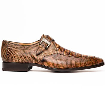 Marco Di Milano "Toluca" Rustic Orix Genuine Caiman Crocodile And Lizard Dress Shoes