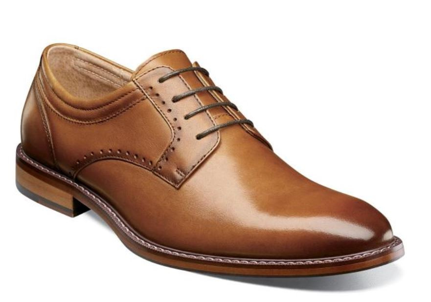 Stacy Adams Faulkner Cognac Leather Oxford Dress Shoes Memory Foam Men 14 Formal Cognac Stacy Adams Mens Dickinson Cap Toe Oxford | Rack Room  main image 4