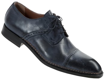 Mauri 1085 Grey Genuine Brushed Off Calf Leather Shoes