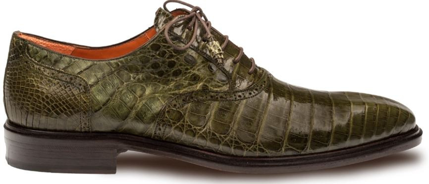 Mezlan Olive Crocodile Leather Oxfords Anderson Crocodile Oxford Olive – C&E Fashions main image 3