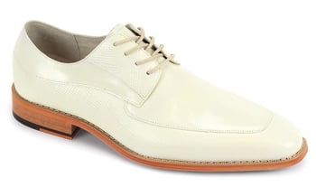 Giovanni Asher Cream Genuine Calfskin Derby Shoes