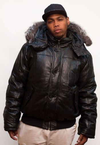 G-Gator 2920 Black Genuine Lambskin Bomber Jacket with Fur Hood