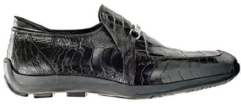 Mauri "Digital" 9143 Black Genuine Alligator/Ostrich Leg Shoes