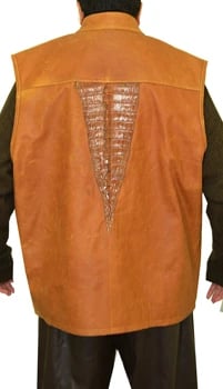 G-Gator Genuine Hornback Alligator / Leather Vest 905