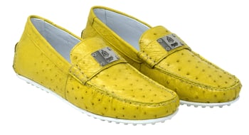 Mauri "Sunset" 3470 Mimosa Genuine Ostrich Loafer Shoes.