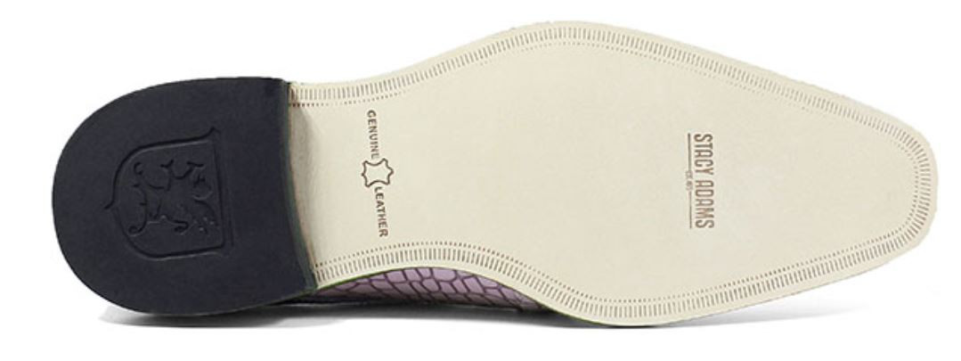 Lavender Crocodile and Lizard Leather Stacy Adams Oxford Shoes display picture 2